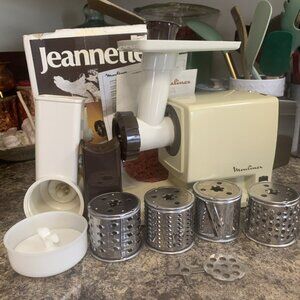 Vintage Moulinex Jeannette 244 Electric Food Processor Meat Grinder Salad Maker